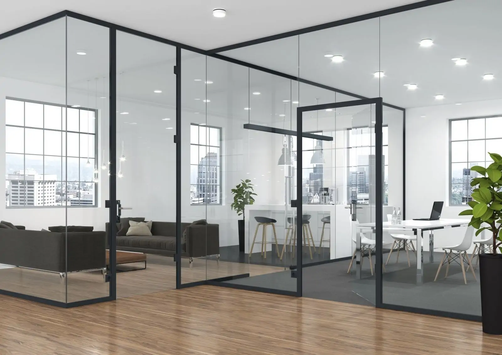 Стеклянные перегородки для офиса